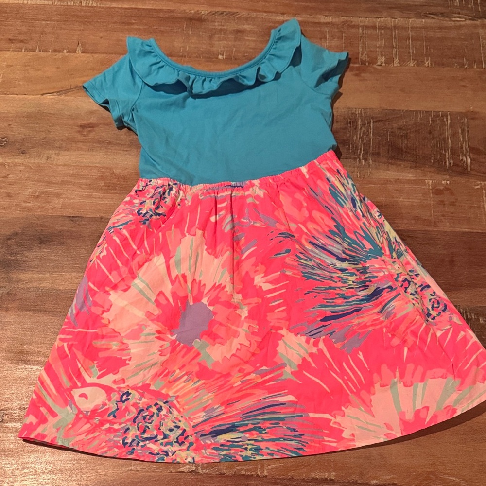 Lilly Pulitzer Girls Dress | Size M (6–7) | Ruffle Neckline